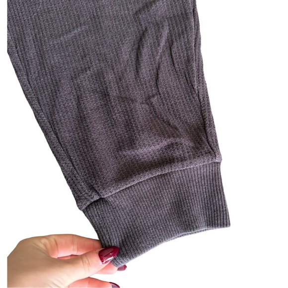 Aerie Waffle Knit Joggers in Cool Cocoa Brown | Size L - Picture 7 of 9